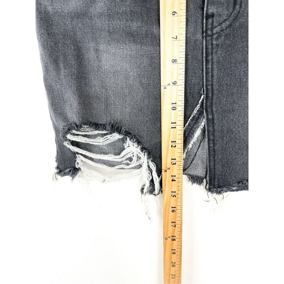 Free People We‎ The Free Womens Size 26 Distressed Denim Mini Skirt Washed Black - Picture 8 of 9